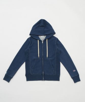 ＜Champion/チャンピオン＞ ウィメンズ ジップフードスウェットシャツ(CW-L112) 326・ストーンウォッシュブルー 【三越・伊勢丹/公式】