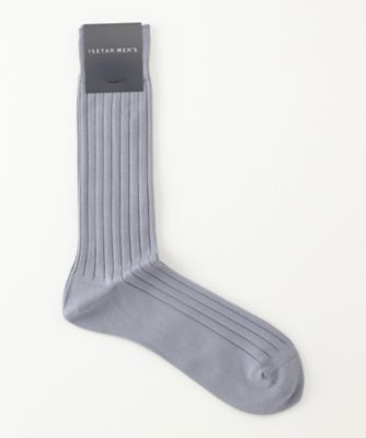【SALE（三越）】＜イセタンメンズ/ISETAN MEN'S＞ 【S】8x2リブ靴下(0163776161) 34・ブルー（ライトブルー） 【三越・伊勢丹/公式】