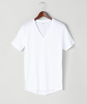＜シーク/SEEK＞ ▼VネックTシャツ(EE2914) 03・ホワイト 【三越・伊勢丹/公式】