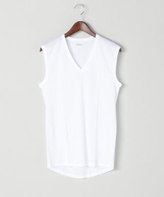 ＜シーク/SEEK＞ ▼Vネックスリーブレスシャツ(EE2918) 03・ホワイト 【三越・伊勢丹/公式】