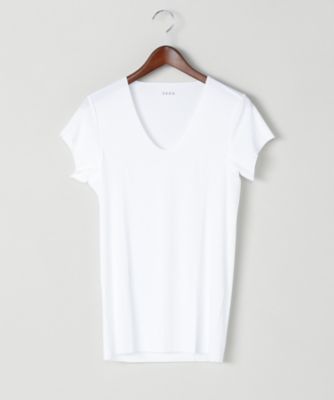 ＜シーク/SEEK＞ ▼夏素材/UネックTシャツ(EE3417) 03・ホワイト 【三越・伊勢丹/公式】