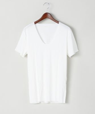 ＜シーク/SEEK＞ ▼UネックTシャツ(EE6515) 13・オフホワイト 【三越・伊勢丹/公式】