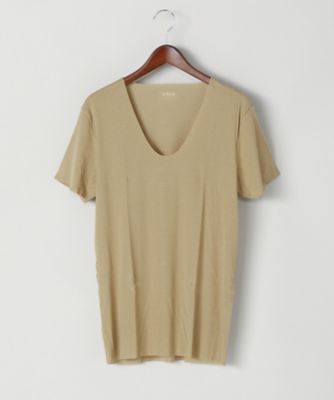 ＜シーク/SEEK＞ ▼UネックTシャツ(EE6515) 44・スキンベージュ 【三越・伊勢丹/公式】