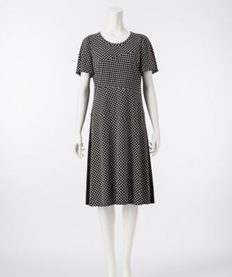 ＜ユキ トリヰ＞ MIQ 水玉トリコットワンピース 24161201 クロ 【三越・伊勢丹/公式】