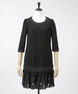 ＜TO BE CHIC＞ 大きいサイズ MIQレースチュニックドレス(クローバー)W7M61567 09L：クロ 【三越・伊勢丹/公式】