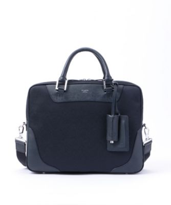 ＜ペッレ モルビダ/PELLE MORBIDA＞ ▼ブリーフバッグ(PMO-CA104) ネイビーxネイビー 【三越・伊勢丹/公式】