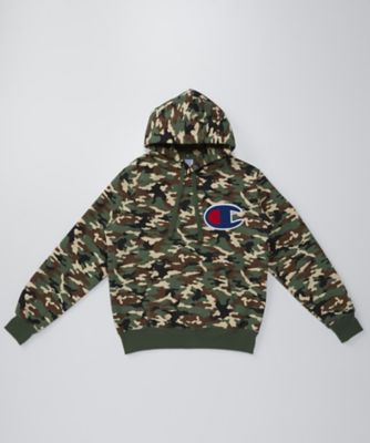 ＜Champion/チャンピオン＞ プルオーバーフーデッドスウェット(C3-G123) 670・アーミーグリーン 【三越・伊勢丹/公式】