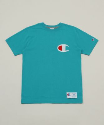 ＜Champion/チャンピオン＞ ビックロゴTシャツ(C3-F362) 430・ターコイズ 【三越・伊勢丹/公式】