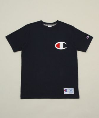 ＜Champion/チャンピオン＞ ビックロゴTシャツ(C3-F362) 370・ネイビー 【三越・伊勢丹/公式】