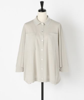 ＜ヨシエ イナバ/yoshie inaba＞ ちりめんシルクニットカーディガン B0373KCD745 ライトグレー 【三越・伊勢丹/公式】