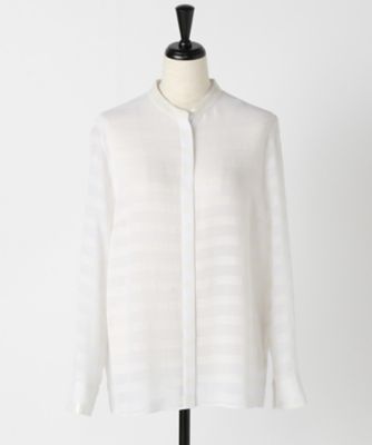 ＜ヨシエ イナバ/yoshie inaba＞ シルクウールジョーゼットブラウス B0374FBB003 オフ 【三越・伊勢丹/公式】