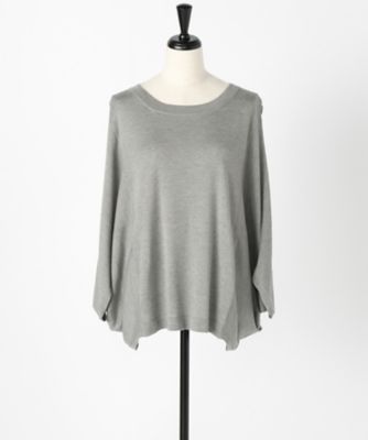 ＜ヨシエ イナバ/yoshie inaba＞ レーヨンナイロン混紡糸ニットプルオーバー B0374KSW705 グレー 【三越・伊勢丹/公式】