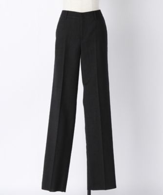 ＜ヨシエ イナバ/yoshie inaba＞ ピンドットウールナイロンストレッチパンツ B0374FPP116 チャコール 【三越・伊勢丹/公式】