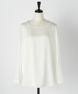 ＜ヨシエ イナバ/yoshie inaba＞ ストレッチサテンジョーゼットブラウス B0374FBB008 オフ 【三越・伊勢丹/公式】