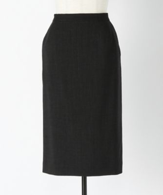 ＜ヨシエ イナバ/yoshie inaba＞ ピンドットウールナイロンストレッチタイトスカート B0374FSS055 チャコール 【三越・伊勢丹/公式】