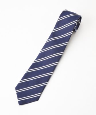 ＜ブルベルランド＞ 職業タイ/Ruler Tie(0053346802) 74・ダルブルー（ストライプ） 【三越・伊勢丹/公式】