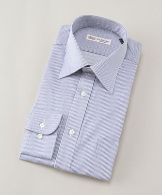 【SALE（伊勢丹）】＜SMCヴィンテージ＞ 【S】セミワイドカラー/ストライプ柄/長袖ドレスシャツ(CVD753-450) 450・ブルー 【三越・伊勢丹/公式】