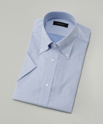 【SALE（伊勢丹）】＜ディバーゼ/DIBASE＞ 【S】形態安定生地使用BDカラードレスシャツ青ドビー半袖(7SYICDN412-250) サックス 【三越・伊勢丹/公式】