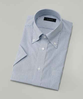 【SALE（伊勢丹）】＜ディバーゼ/DIBASE＞ 【S】形態安定生地使用BDカラードレスシャツ青ストライプ半袖(7SYICDN412-355) ブルー 【三越・伊勢丹/公式】