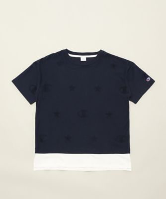 ＜Champion/チャンピオン＞ ユニセックス Tシャツ(C3-K355) 370・ネイビー 【三越・伊勢丹/公式】