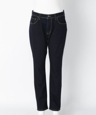 【SALE（伊勢丹）】＜サブストリート マイスタンダード/SAB STREET MY STANDARD＞ 大きいサイズ <London Denim>エアレットデニムパンツ(33-12-9396)(クローバープラス) ネイビー(40) 【三越・伊勢丹/公式】