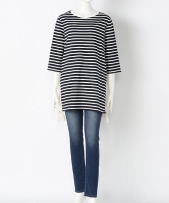 【SALE（伊勢丹）】＜サブストリート マイスタンダード/SAB STREET MY STANDARD＞ 大きいサイズ <CAPTURE>ボーダーワンピース(33-35-7702)(クローバー) ネイビー（46） 【三越・伊勢丹/公式】