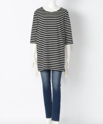 【SALE（伊勢丹）】＜サブストリート マイスタンダード/SAB STREET MY STANDARD＞ 大きいサイズ <CAPTURE>ボーダーワンピース(33-35-7702)(クローバー) クロ（06） 【三越・伊勢丹/公式】