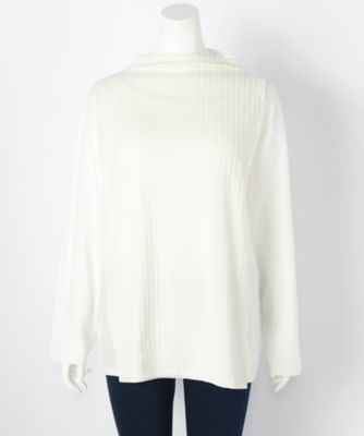 【SALE（伊勢丹）】＜サブストリート マイスタンダード/SAB STREET MY STANDARD＞ 大きいサイズ <CAPTURE>ボトルネック重ね着風カット アンド ソーン(33-61-0380)(クローバープラス) アイボリー(01) 【三越・伊勢丹/公式】