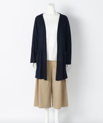 【SALE（伊勢丹）】＜サブストリート マイスタンダード/SAB STREET MY STANDARD＞ 大きいサイズ 着流しカーディガン(33-60-0392)(クローバープラス) ネイビー（40） 【三越・伊勢丹/公式】