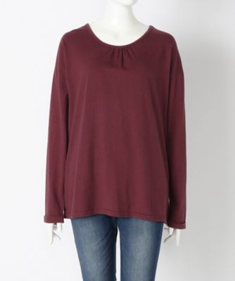 【SALE（伊勢丹）】＜サブストリート マイスタンダード/SAB STREET MY STANDARD＞ 大きいサイズ バックシャンプルオーバー(33-61-0393)(クローバー) ワイン(70) 【三越・伊勢丹/公式】