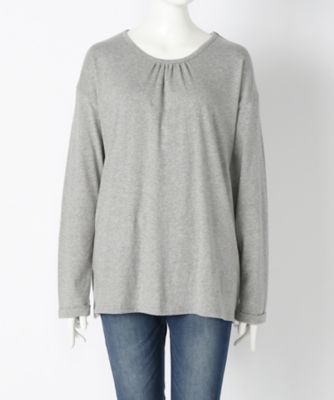 【SALE（伊勢丹）】＜サブストリート マイスタンダード/SAB STREET MY STANDARD＞ 大きいサイズ バックシャンプルオーバー(33-61-0393)(クローバー) グレー(10) 【三越・伊勢丹/公式】