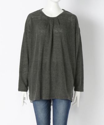 【SALE（伊勢丹）】＜サブストリート マイスタンダード/SAB STREET MY STANDARD＞ 大きいサイズ TCバックシャンチュニックワンピース(33-36-7727)(クローバー) グレー(10) 【三越・伊勢丹/公式】