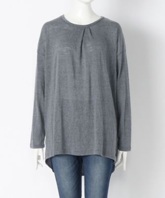 【SALE（伊勢丹）】＜サブストリート マイスタンダード/SAB STREET MY STANDARD＞ 大きいサイズ TCバックシャンチュニックワンピース(33-36-7727)(クローバー) ネイビー(40) 【三越・伊勢丹/公式】