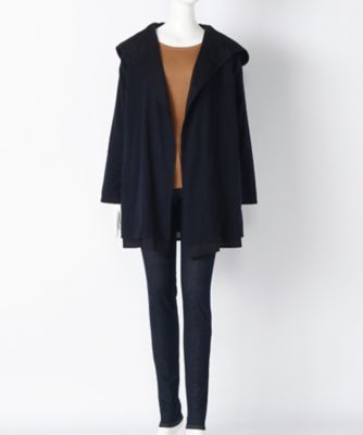 【SALE（伊勢丹）】＜サブストリート マイスタンダード/SAB STREET MY STANDARD＞ 大きいサイズ 着流しローンコーディガン(33-73-8852)(クローバー) ネイビー(40) 【三越・伊勢丹/公式】