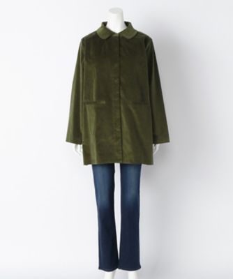 【SALE（伊勢丹）】＜サブストリート マイスタンダード/SAB STREET MY STANDARD＞ 大きいサイズ <Bleu tango>コーデュロイコート(33-71-8847)(クローバープラス) ミドリ(60) 【三越・伊勢丹/公式】