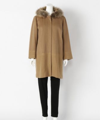 【SALE（伊勢丹）】＜サブストリート マイスタンダード/SAB STREET MY STANDARD＞ 大きいサイズ <Bleu Tango>メルトンビーバーウールコート(33-70-8857)(クローバープラス) オウドイロ(21) 【三越・伊勢丹/公式】