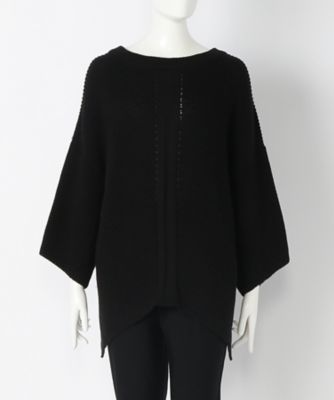 【SALE（伊勢丹）】＜サブストリート マイスタンダード/SAB STREET MY STANDARD＞ 大きいサイズ 袖ゆったりニット(33-51-0281)(クローバー) クロ(00) 【三越・伊勢丹/公式】