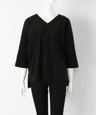 【SALE（伊勢丹）】＜サブストリート マイスタンダード/SAB STREET MY STANDARD＞ 大きいサイズ フェイクスエードブラウス(33-01-5606)(クローバープラス) クロ(00) 【三越・伊勢丹/公式】
