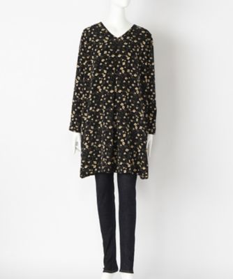 【SALE（伊勢丹）】＜サブストリート マイスタンダード/SAB STREET MY STANDARD＞ 大きいサイズ ボタニカルプリントワンピース(33-30-7831)(クローバープラス) アオ(43) 【三越・伊勢丹/公式】