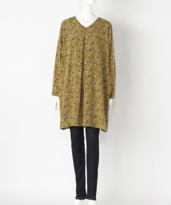 【SALE（伊勢丹）】＜サブストリート マイスタンダード/SAB STREET MY STANDARD＞ 大きいサイズ ボタニカルプリントワンピース(33-30-7831)(クローバープラス) キイロ(53) 【三越・伊勢丹/公式】