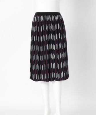 【SALE（伊勢丹）】＜サブストリート マイスタンダード/SAB STREET MY STANDARD＞ 大きいサイズ 柄プリーツスカート(33-14-9498)(クローバー) アオ(43) 【三越・伊勢丹/公式】