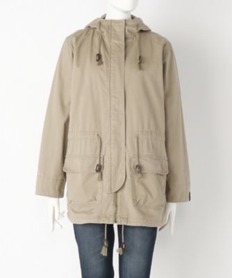 ＜サブストリート マイスタンダード/SAB STREET MY STANDARD＞ 大きいサイズ フード付コート(33-71-8893)(クローバー) ベージュ(22) 【三越・伊勢丹/公式】