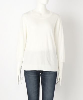 【SALE（伊勢丹）】＜サブストリート マイスタンダード/SAB STREET MY STANDARD＞ 大きいサイズ ニット(33-51-0296)(クローバー) アイボリー(01) 【三越・伊勢丹/公式】