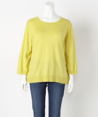 【SALE（伊勢丹）】＜サブストリート マイスタンダード/SAB STREET MY STANDARD＞ 大きいサイズ 布帛付ニットプルオーバー(33-51-0297)(クローバープラス) キイロ(50) 【三越・伊勢丹/公式】