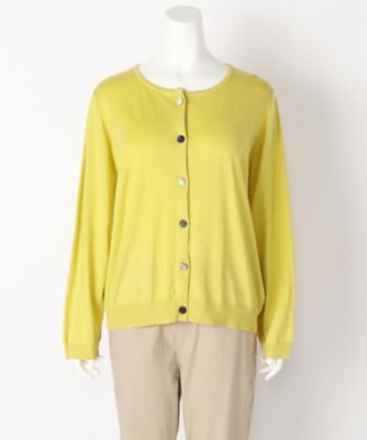 【SALE（伊勢丹）】＜サブストリート マイスタンダード/SAB STREET MY STANDARD＞ 大きいサイズ レトロボタンカーディガン(33-50-0299)(クローバープラス) キイロ(50) 【三越・伊勢丹/公式】