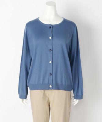 【SALE（伊勢丹）】＜サブストリート マイスタンダード/SAB STREET MY STANDARD＞ 大きいサイズ レトロボタンカーディガン(33-50-0299)(クローバープラス) ブルー(42) 【三越・伊勢丹/公式】