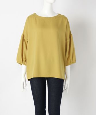 【SALE（伊勢丹）】＜サブストリート マイスタンダード/SAB STREET MY STANDARD＞ 大きいサイズ パフスリーブシフォンブラウス(33-03-5627)(クローバー) キイロ(50) 【三越・伊勢丹/公式】