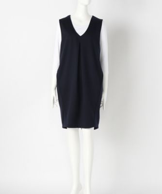 【SALE（伊勢丹）】＜サブストリート マイスタンダード/SAB STREET MY STANDARD＞ 大きいサイズ ジャンパースカート(33-30-7813)(クローバー) ネイビー(40) 【三越・伊勢丹/公式】