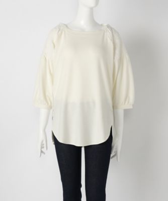 【SALE（伊勢丹）】＜サブストリート マイスタンダード/SAB STREET MY STANDARD＞ 大きいサイズ 肩花レースカット アンド ソーン(33-64-0465)(クローバー) アイボリー(01) 【三越・伊勢丹/公式】
