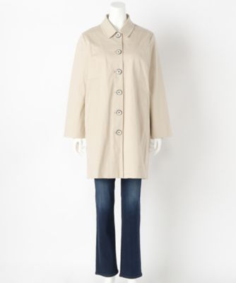 ＜サブストリート マイスタンダード/SAB STREET MY STANDARD＞ 大きいサイズ <Bleu tango>ステンカラーコート(33-71-8880)(クローバープラス) ベージュ(22) 【三越・伊勢丹/公式】